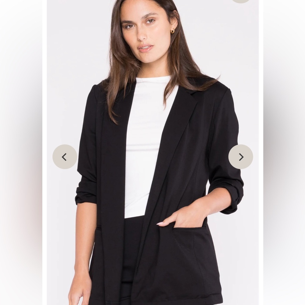 NWT Ripley Rader Oversized Black Ponte Blazer Size 1 (x-small)